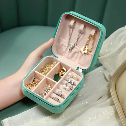 Jewelry Display Holder PU Jewelry Organizer Travel Jewelry Boxes Portable Jewelry Box Leather Storage organizador Earring Holder