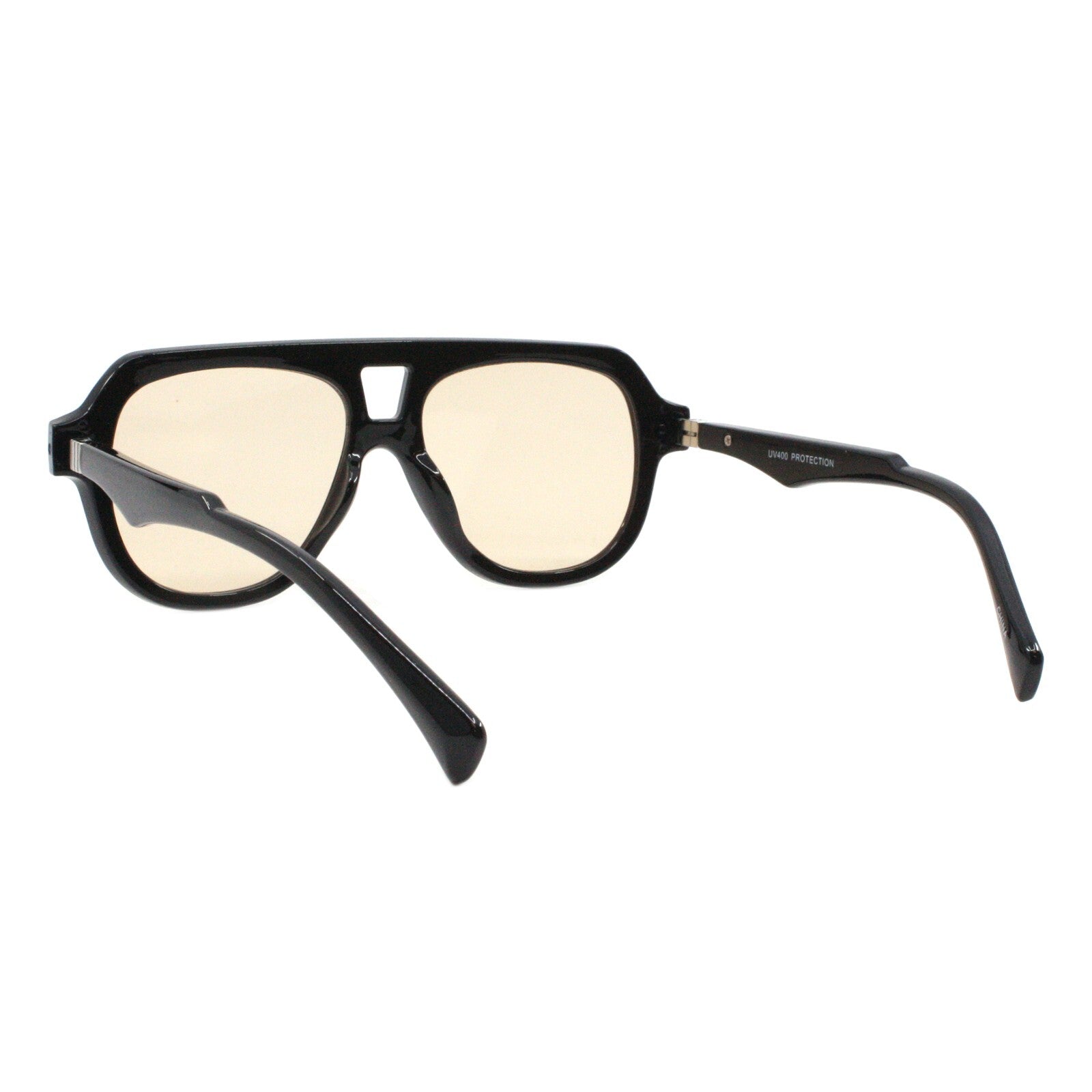 Modern Retro Fashion Sunglasses Unisex Thick Pilot Spring Hinge Frame UV400