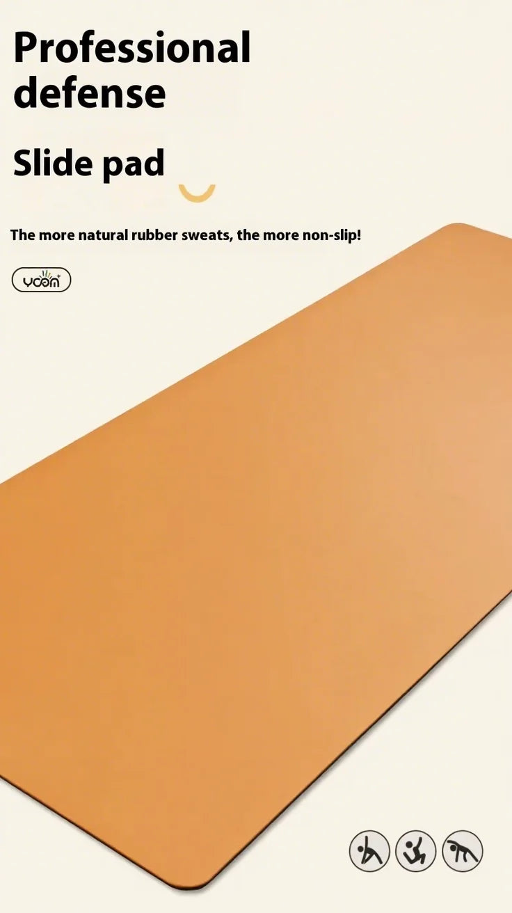 Professional Home Fitness Cross-Border 5mm Natural Rubber PU Yoga Mat Non-Slip Wear-Resistant Silent Position Hot-Selling Mat
