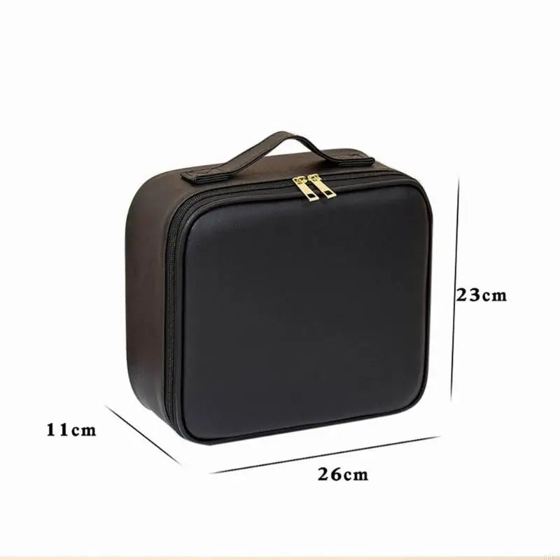 Portable LED Lighted Cosmetic Bag Multiple Compartment Waterproof Design For Nighttime Makeup Application