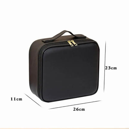 Portable LED Lighted Cosmetic Bag Multiple Compartment Waterproof Design For Nighttime Makeup Application