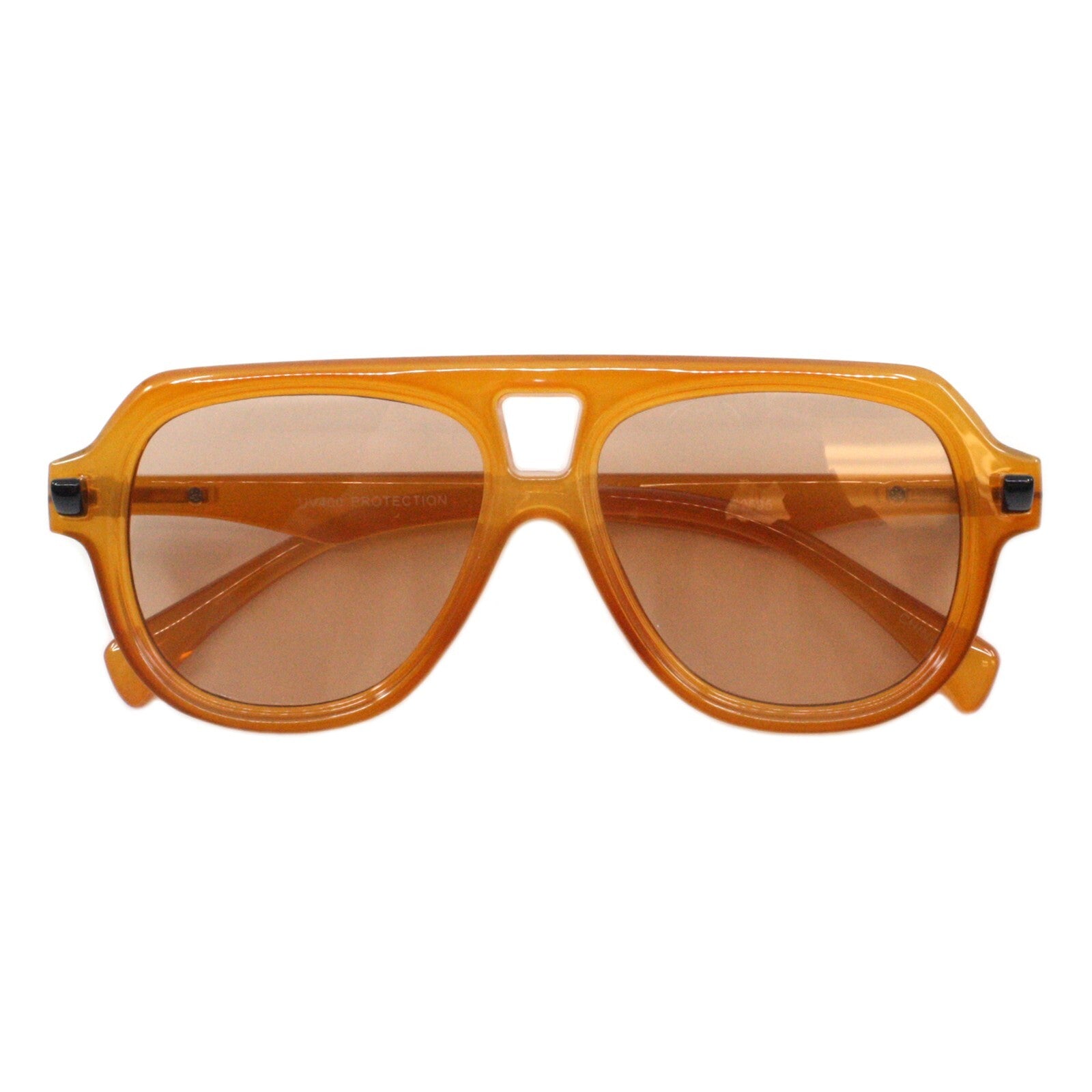 Modern Retro Fashion Sunglasses Unisex Thick Pilot Spring Hinge Frame UV400