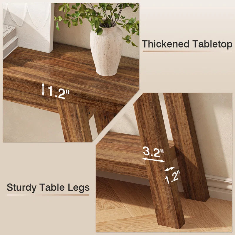 54" Farmhouse Console Table ,Narrow Entryway Table Sofa Table for Living Room