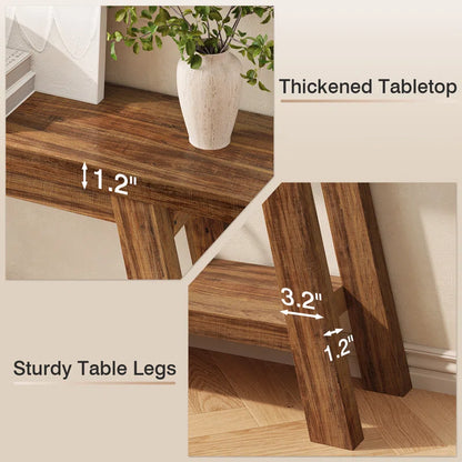 54" Farmhouse Console Table ,Narrow Entryway Table Sofa Table for Living Room